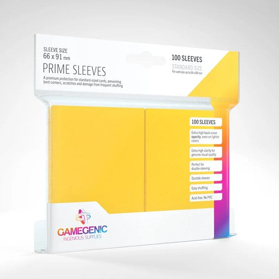 Gamegenic Prime Standard Sleeves - Yellow