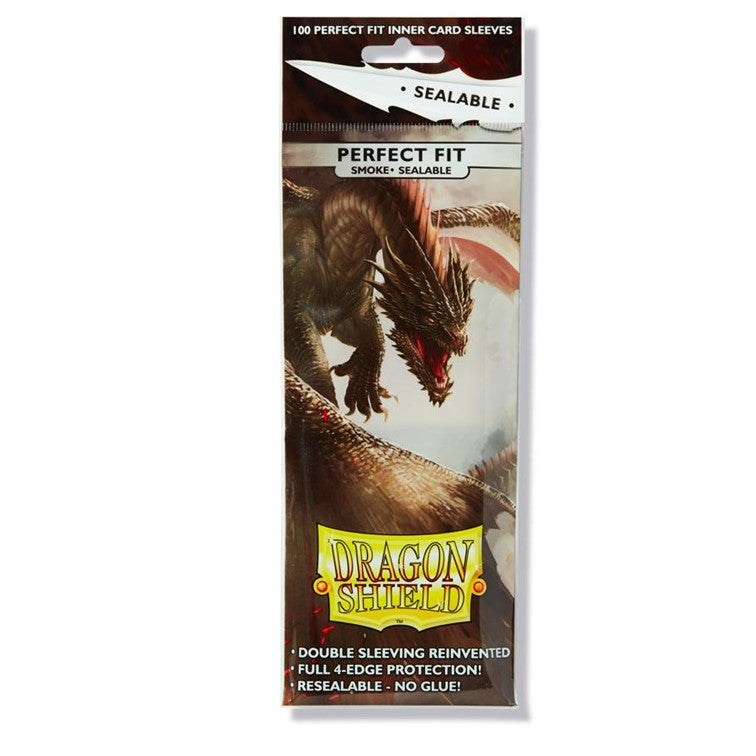 Dragon Shield Standard Perfect Fit Sealable Sleeves - Smoke