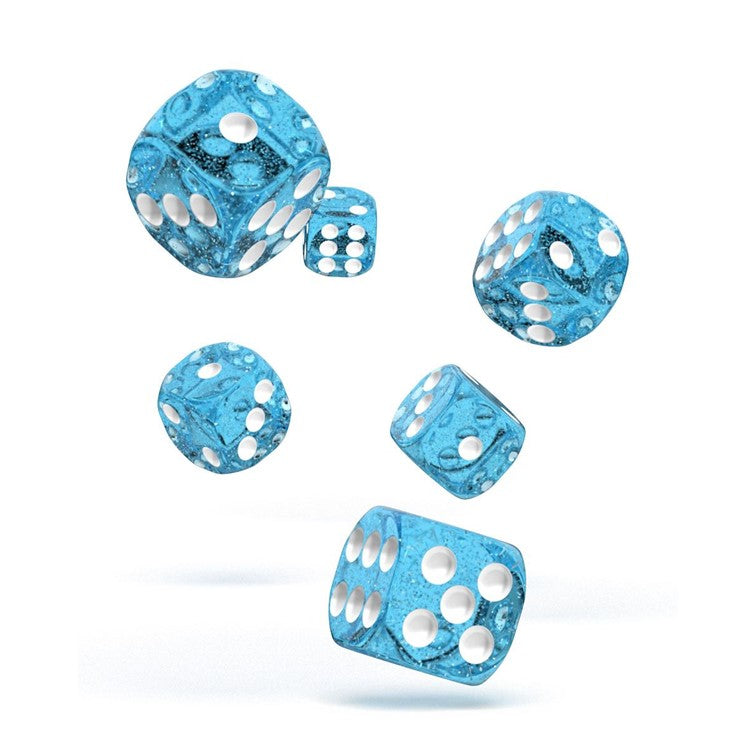 Oakie Doakie Dice D6 Dice 16 mm Speckled - Light Blue (12) - Ultimate TCG Limited