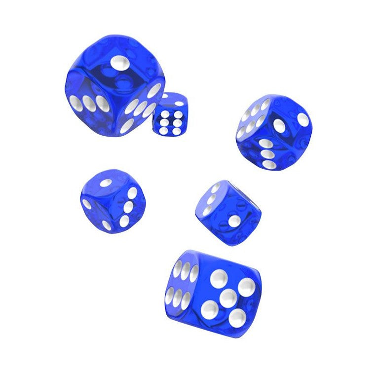 Oakie Doakie Dice D6 Dice 16 mm Translucent - Blue (12) - Ultimate TCG Limited