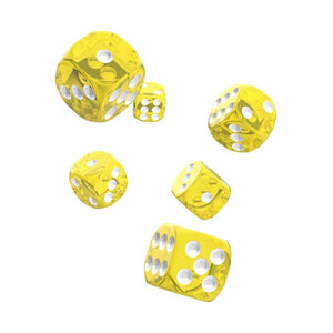 Oakie Doakie Dice D6 Dice 16 mm Translucent - Yellow (12) - Ultimate TCG Limited