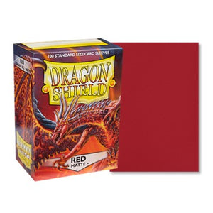 Dragon Shield Standard Card Sleeves - Red Matte