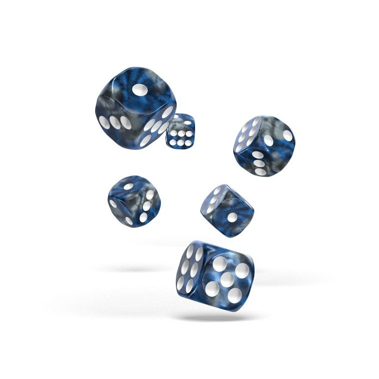 Oakie Doakie Dice D6 Dice 16 mm Gemidice - Liquid Steel (12)