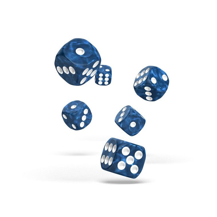 Oakie Doakie Dice D6 Dice 16 mm Marble - Blue (12)