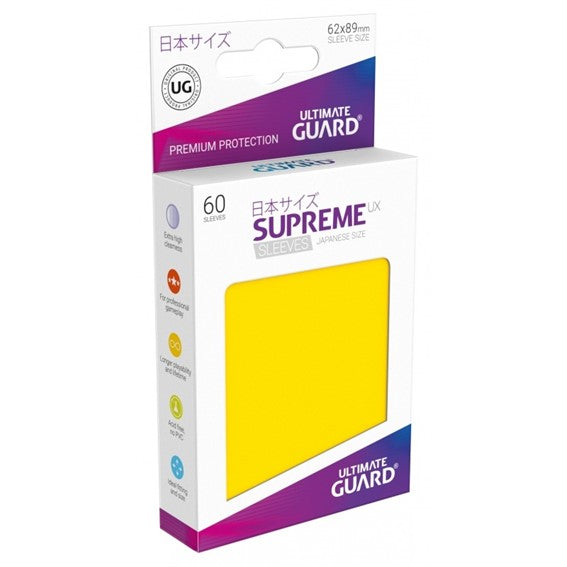 Ultimate Guard Supreme UX Small/Japanese Sleeves - Yellow - Ultimate TCG Limited